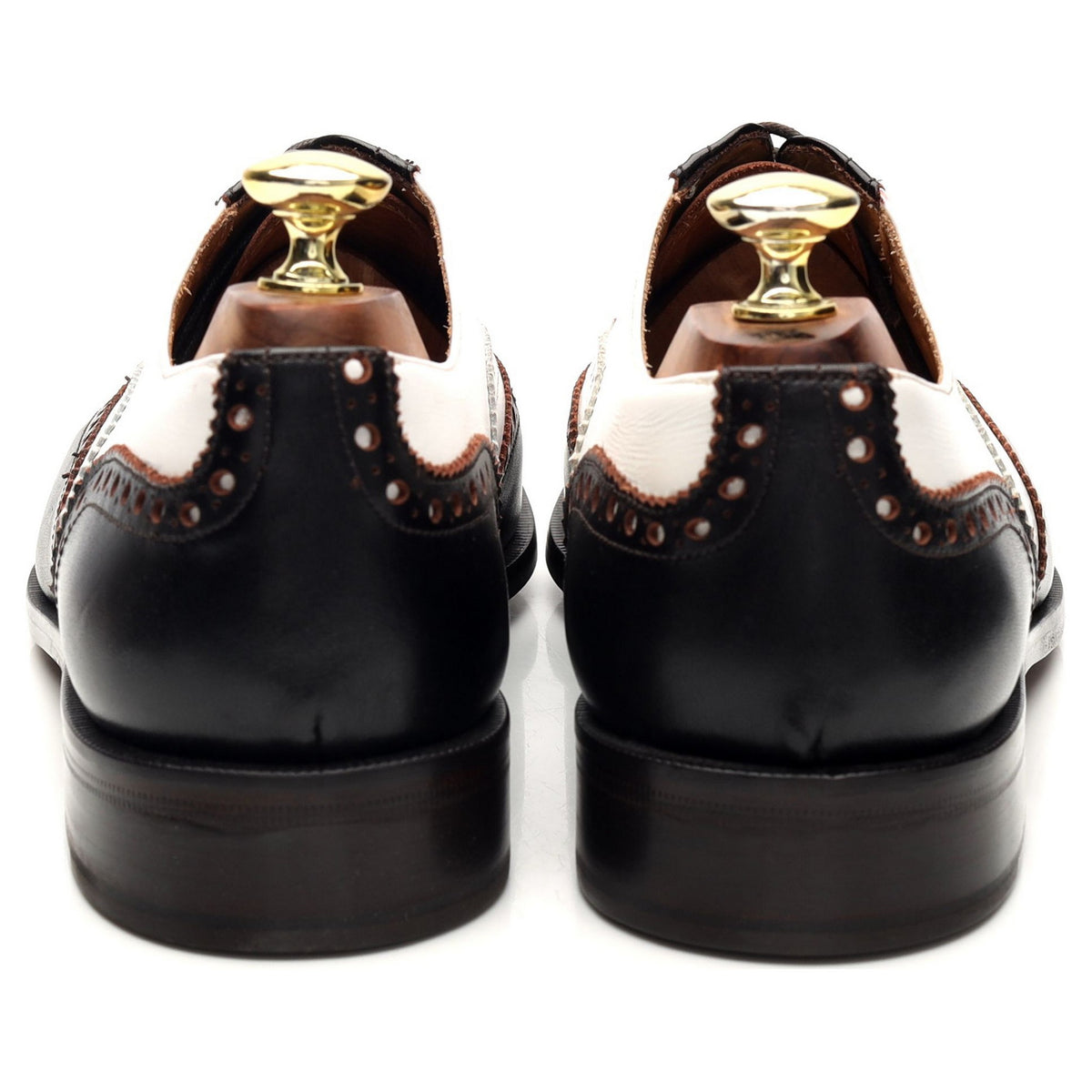 &#39;Astaire&#39; Black and White Leather Spectator Brogues UK 7.5