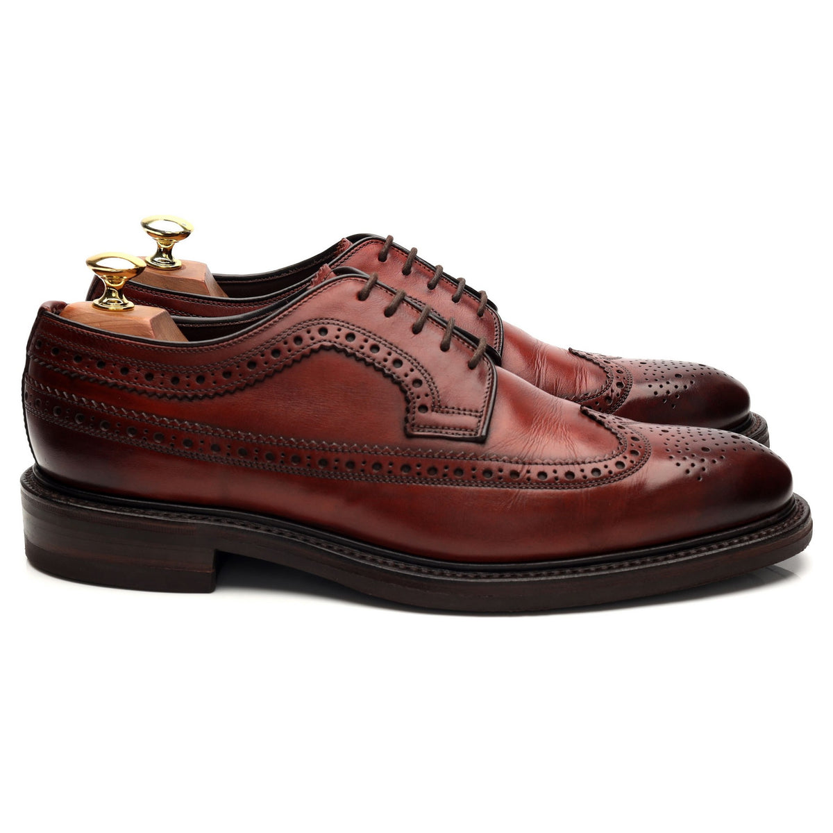 1880 &#39;Birkdale&#39; Brown Leather Derby Brogues UK 8.5 F