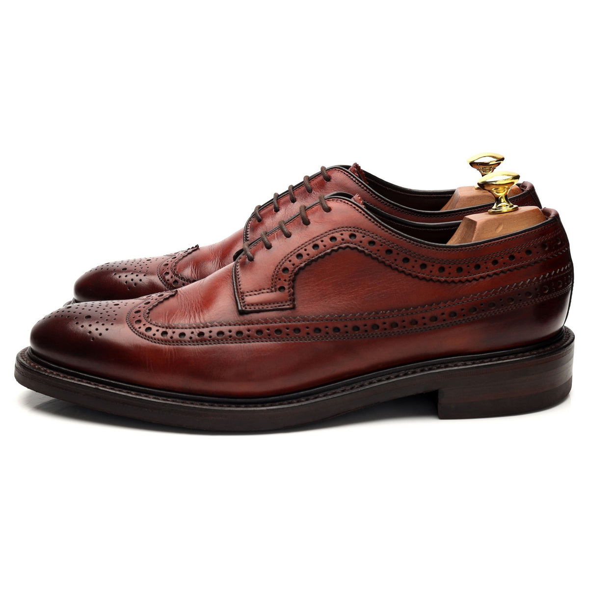 1880 &#39;Birkdale&#39; Brown Leather Derby Brogues UK 8.5 F