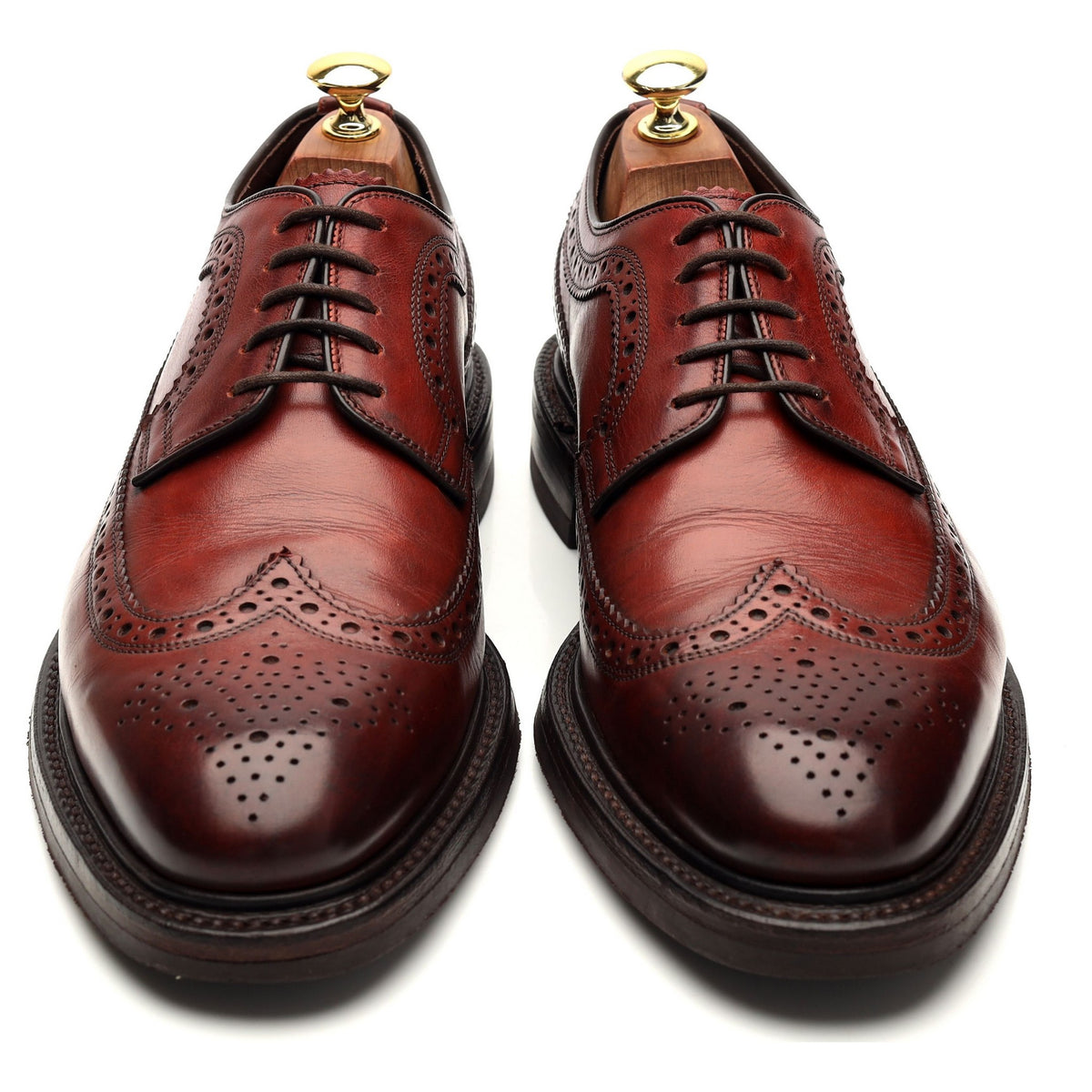 1880 &#39;Birkdale&#39; Brown Leather Derby Brogues UK 8.5 F