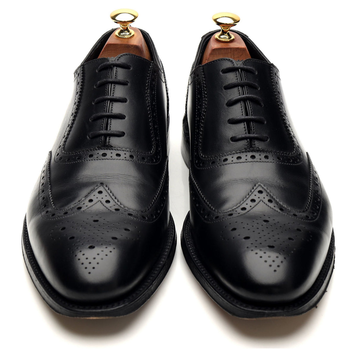 1880 &#39;Hodges&#39; Black Leather Oxford Brogues UK 9.5 F