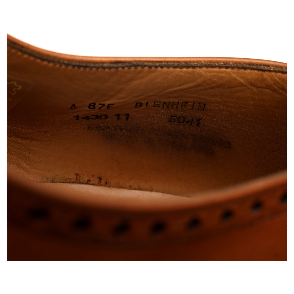 &#39;Blenheim&#39; Tan Brown Leather Oxford Brogues UK 11 F