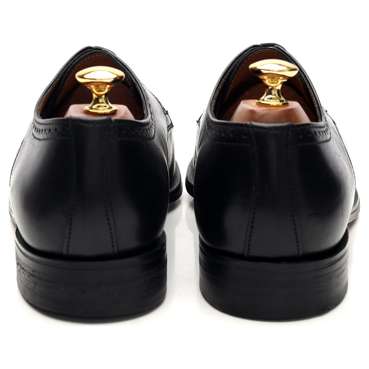 &#39;Cambridge&#39; Black Leather Derby Brogues UK 9 F