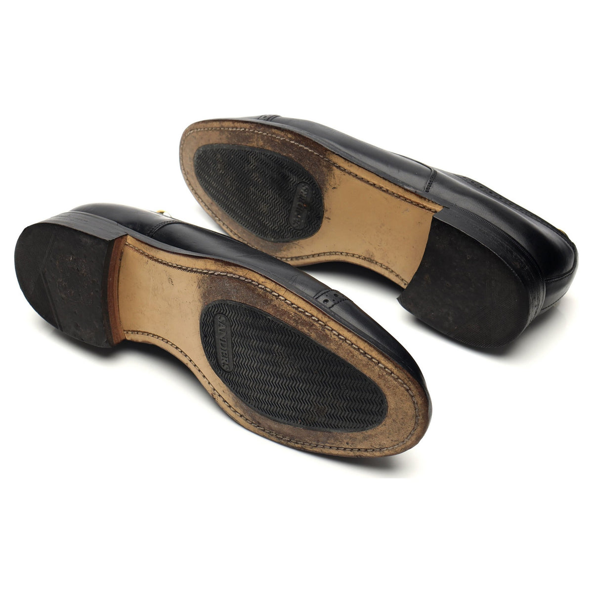 &#39;Cambridge&#39; Black Leather Derby Brogues UK 9 F