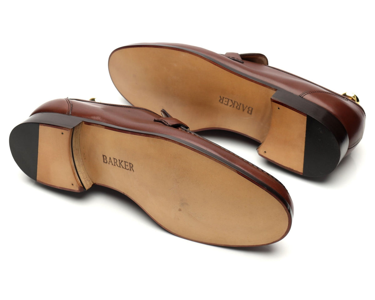 &#39;Timor&#39; Brown Leather Horsebit Loafers UK 9.5 G
