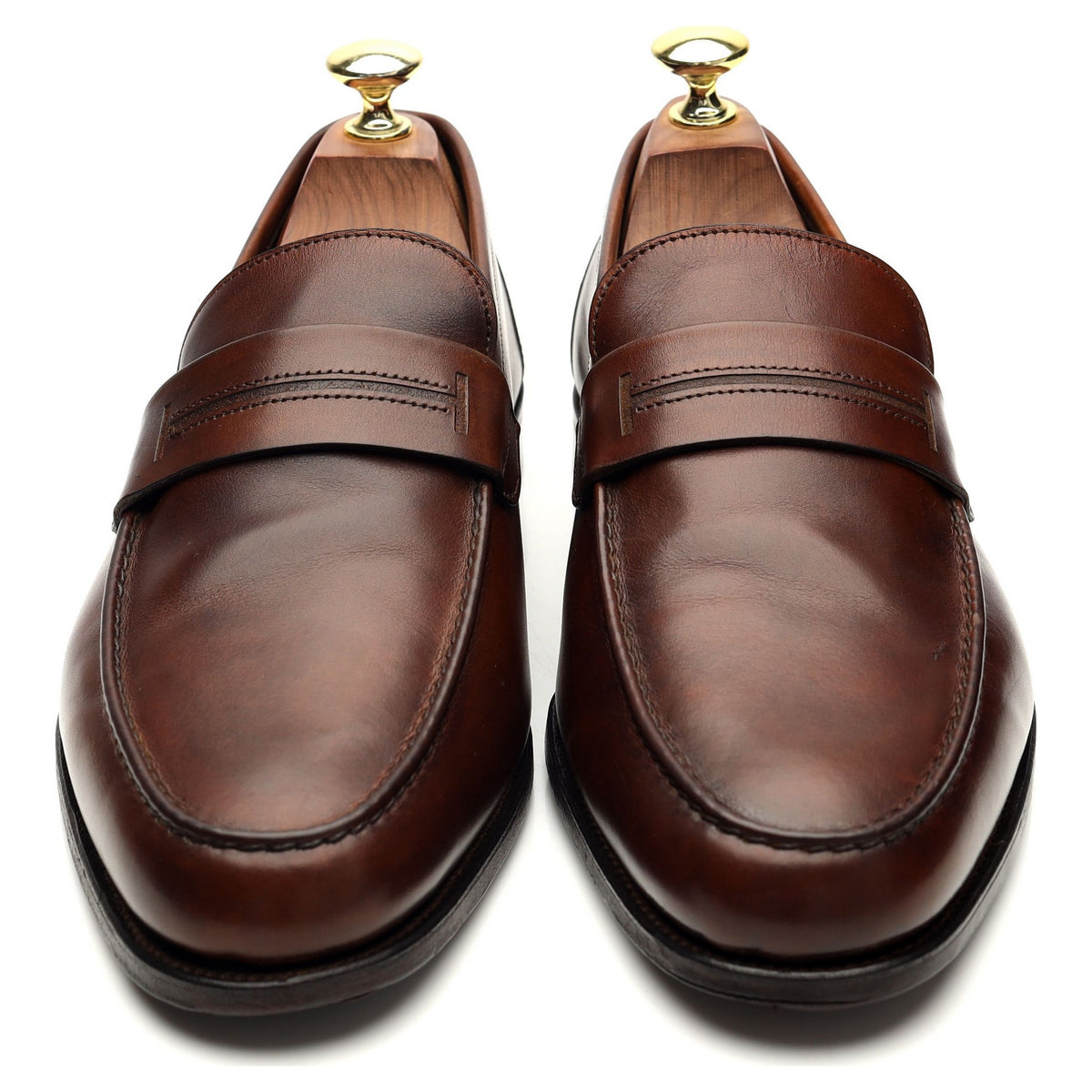 Hermes &#39;Henri&#39; Brown Leather Loafers UK 7 E