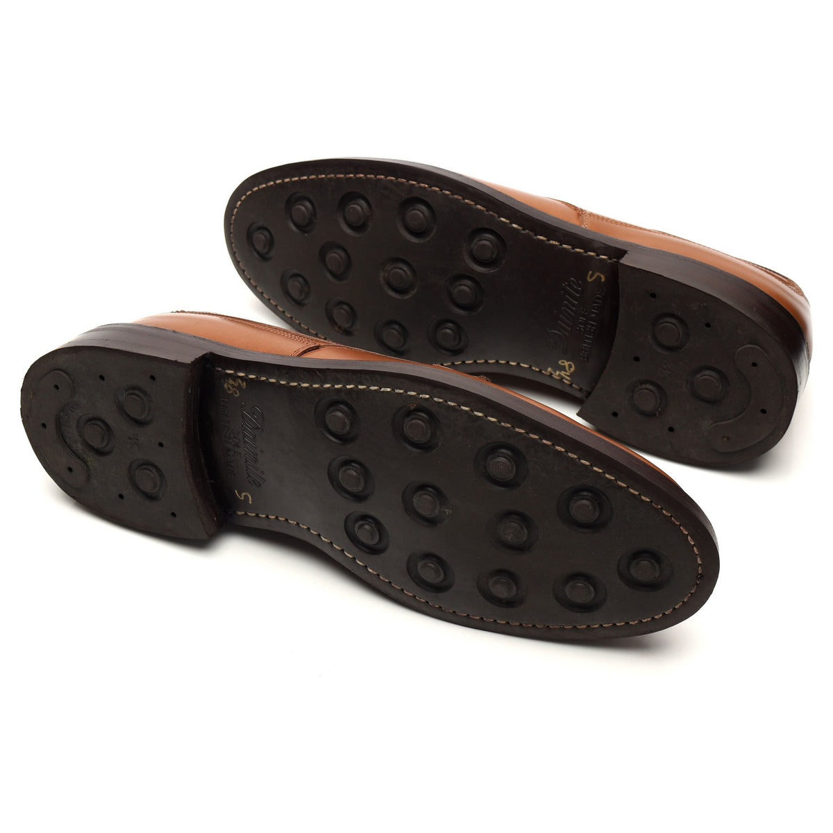 Tan Brown Leather Split Toe Derby UK 8.5