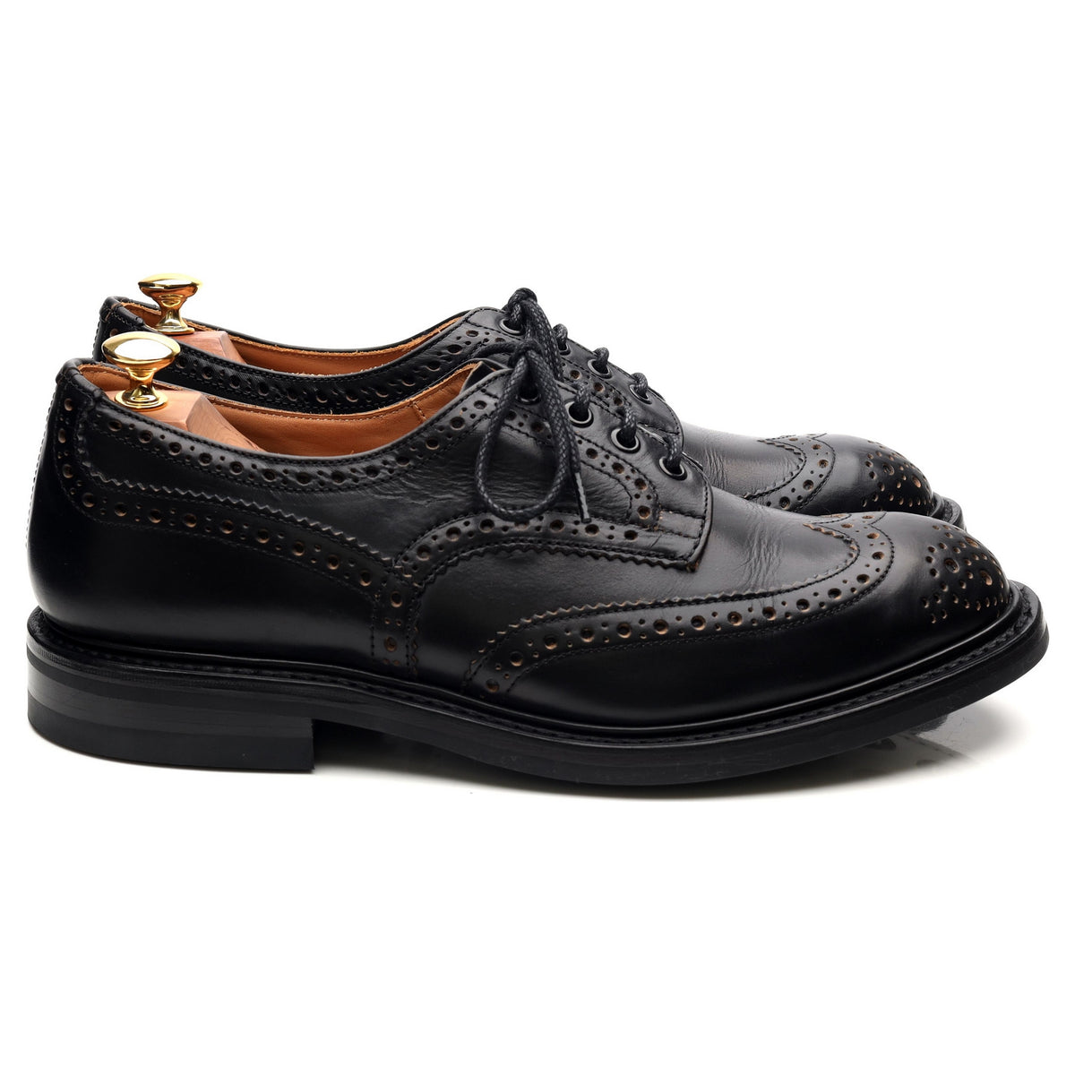 Kafka &#39;Bourton&#39; Black Leather Derby Brogues UK 9.5