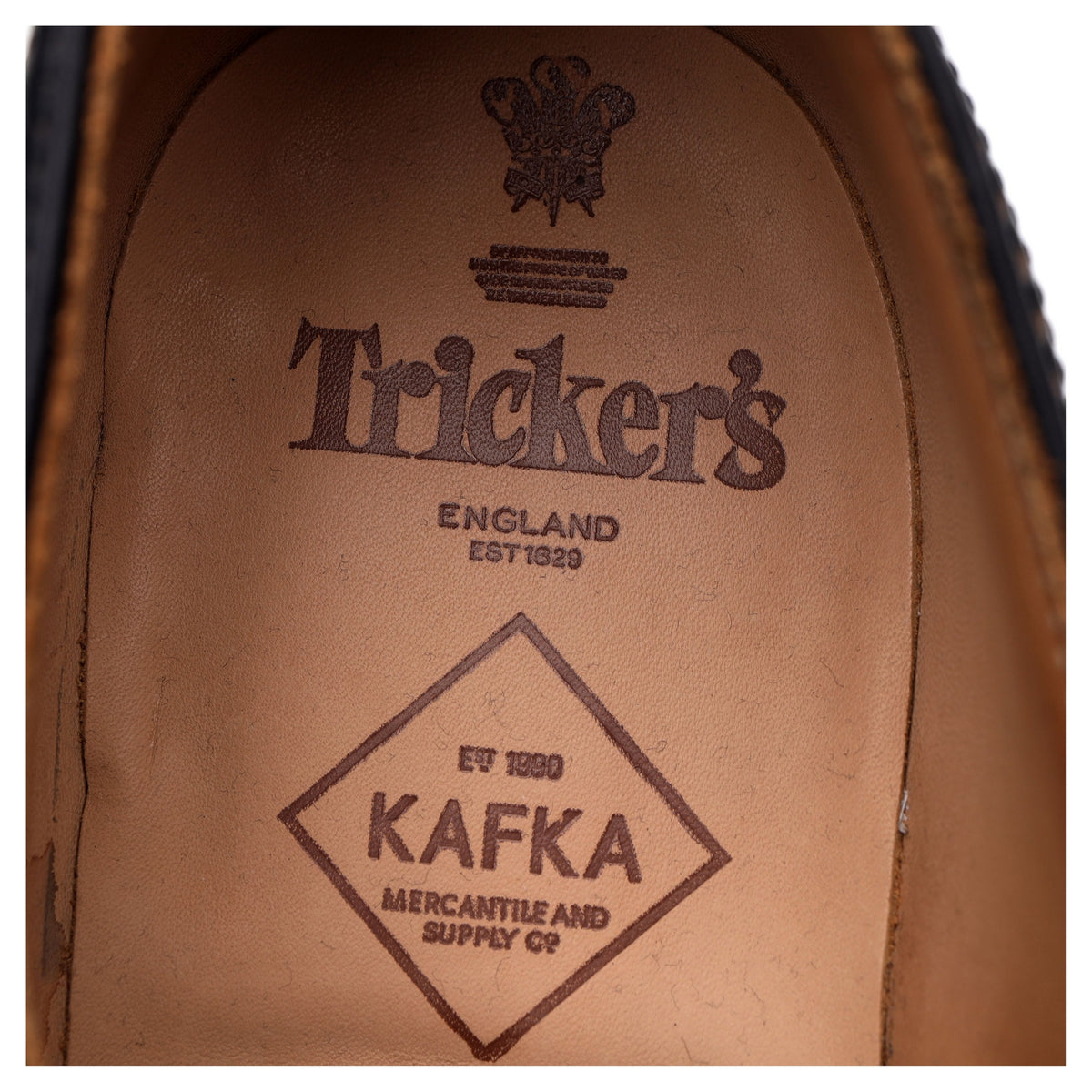Kafka &#39;Bourton&#39; Black Leather Derby Brogues UK 9.5
