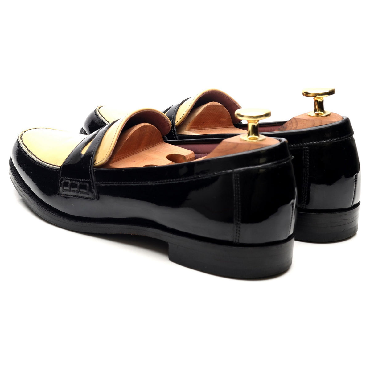 Women&#39;s Black Cream Leather Loafer UK 5 D