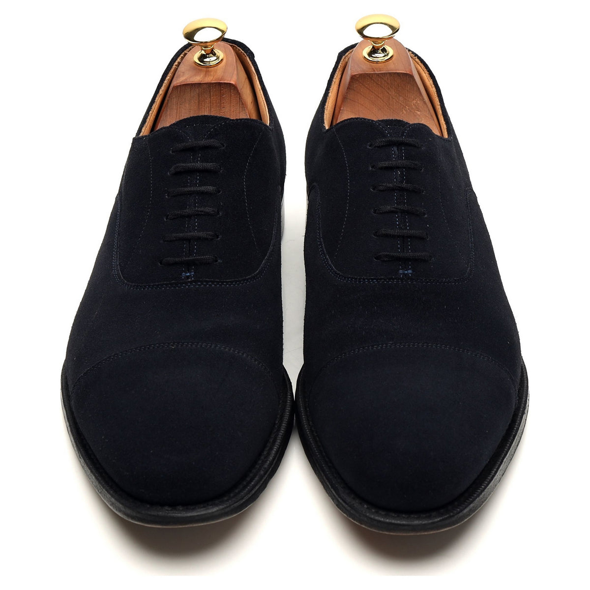 &#39;Dubai&#39; Navy Blue Suede Oxford UK 9.5 G
