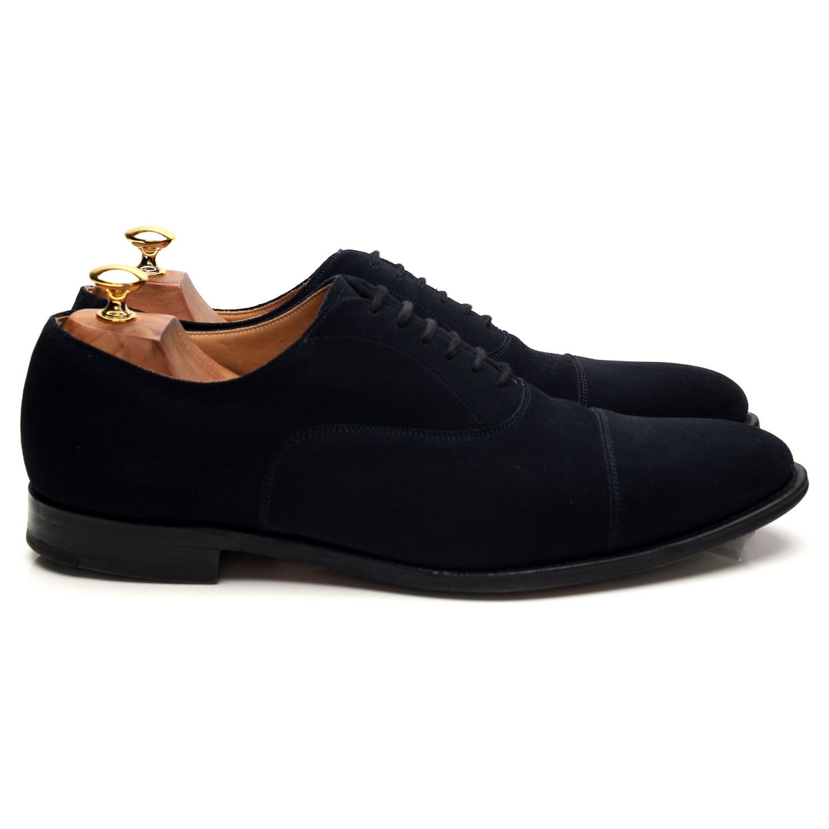 &#39;Dubai&#39; Navy Blue Suede Oxford UK 9.5 G