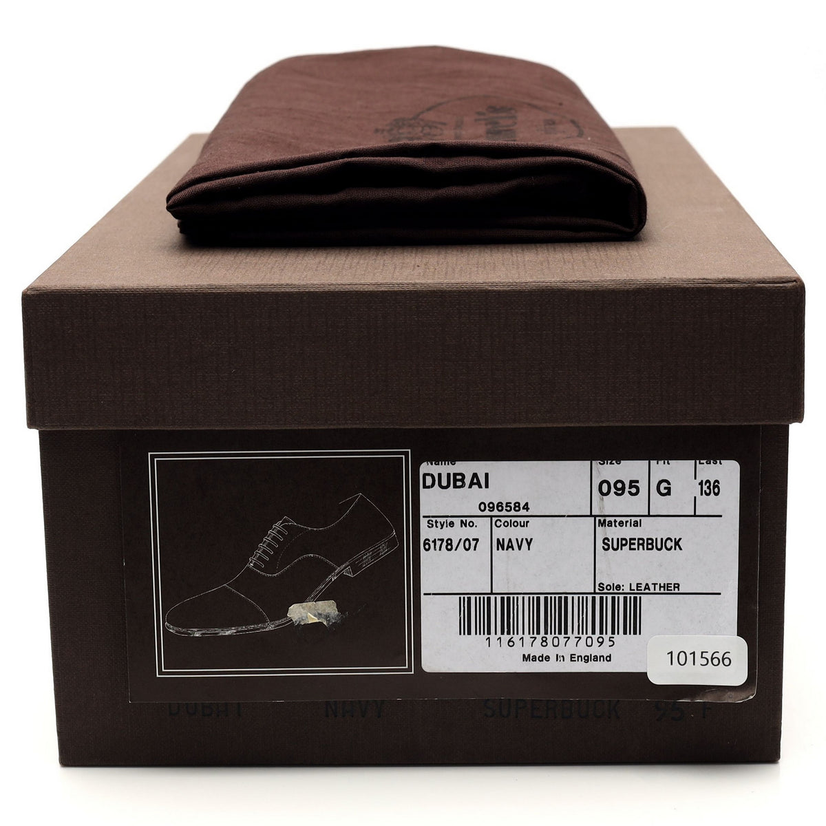 &#39;Dubai&#39; Navy Blue Suede Oxford UK 9.5 G