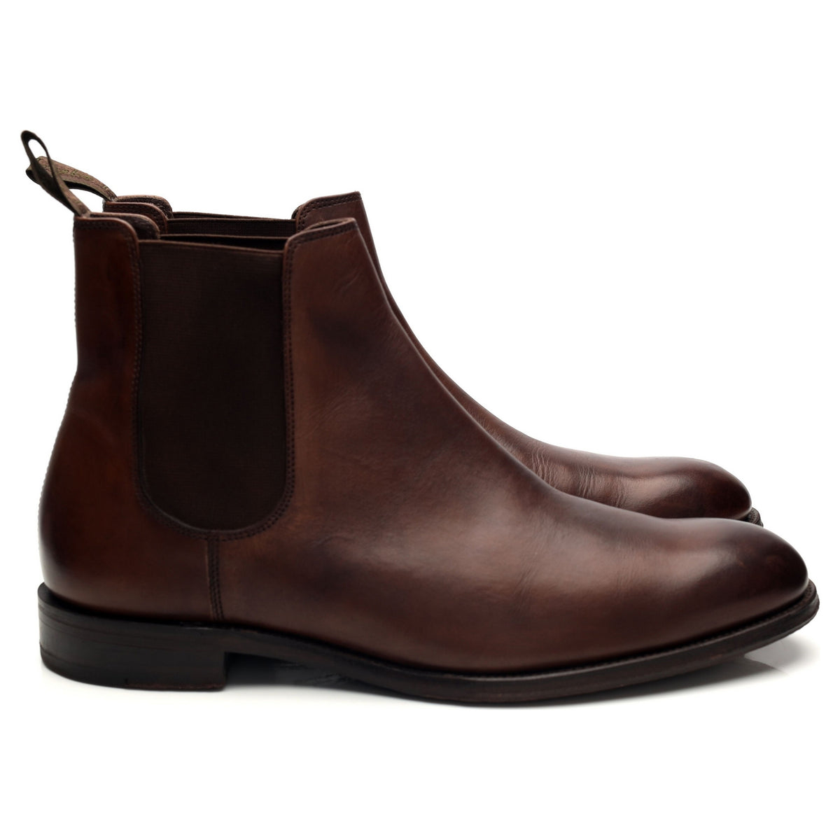 1880 &#39;Coppergate&#39; Brown Leather Chelsea Boots UK 9 F
