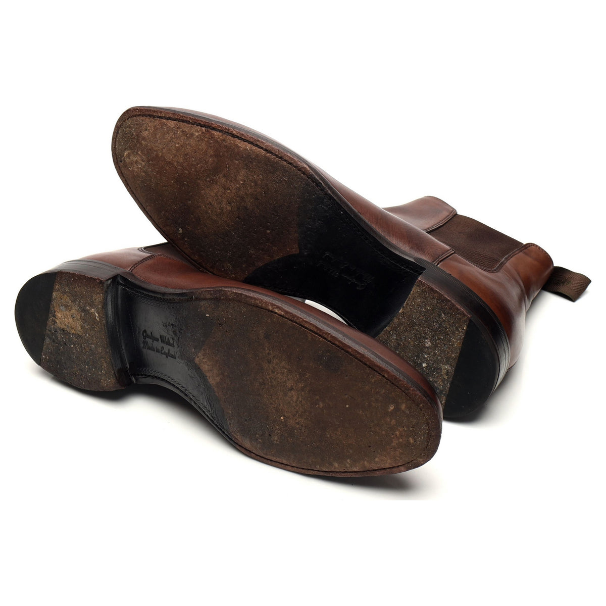 1880 &#39;Coppergate&#39; Brown Leather Chelsea Boots UK 9 F