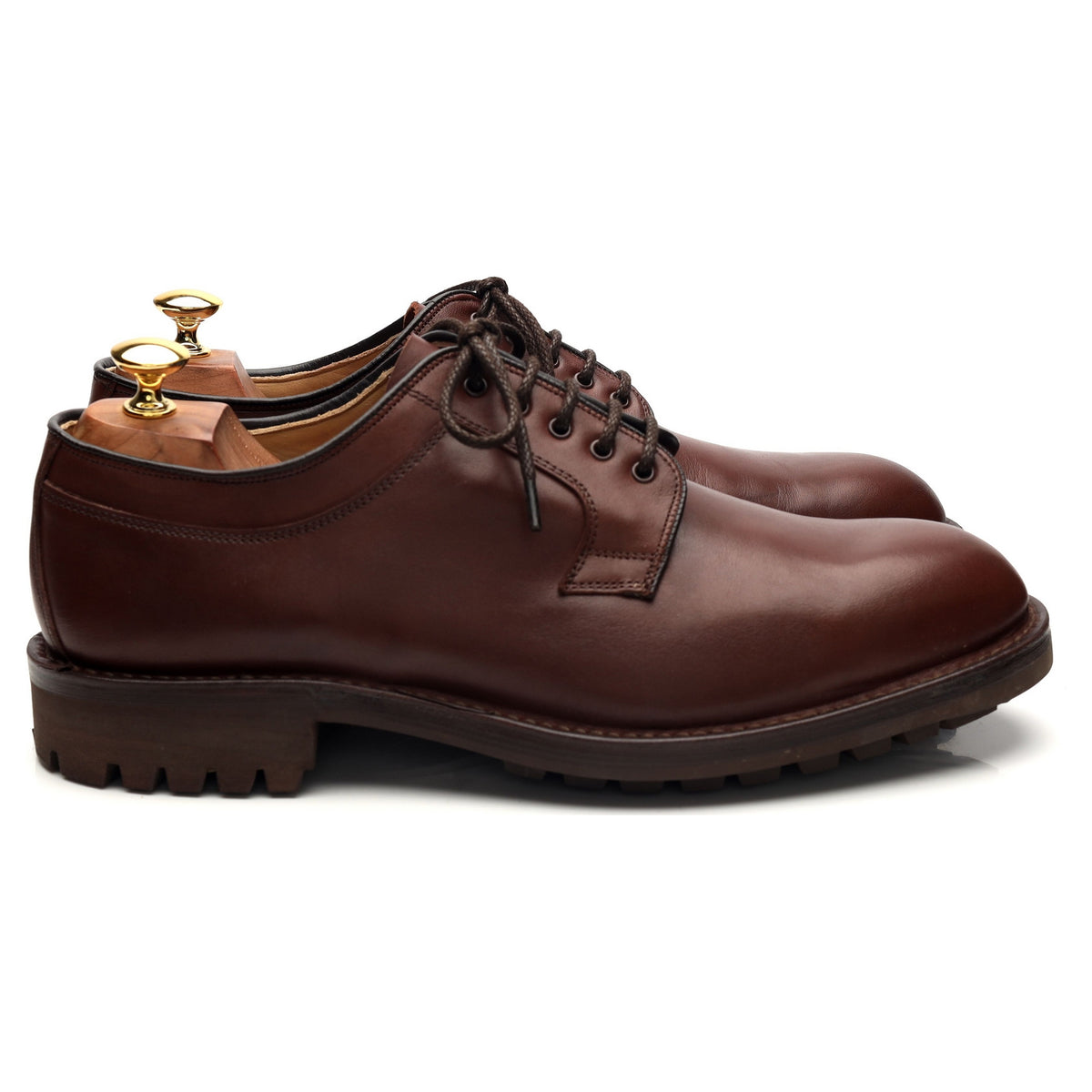 &#39;Newkirk&#39; Brown Leather Veldschoen Derby UK 10 F