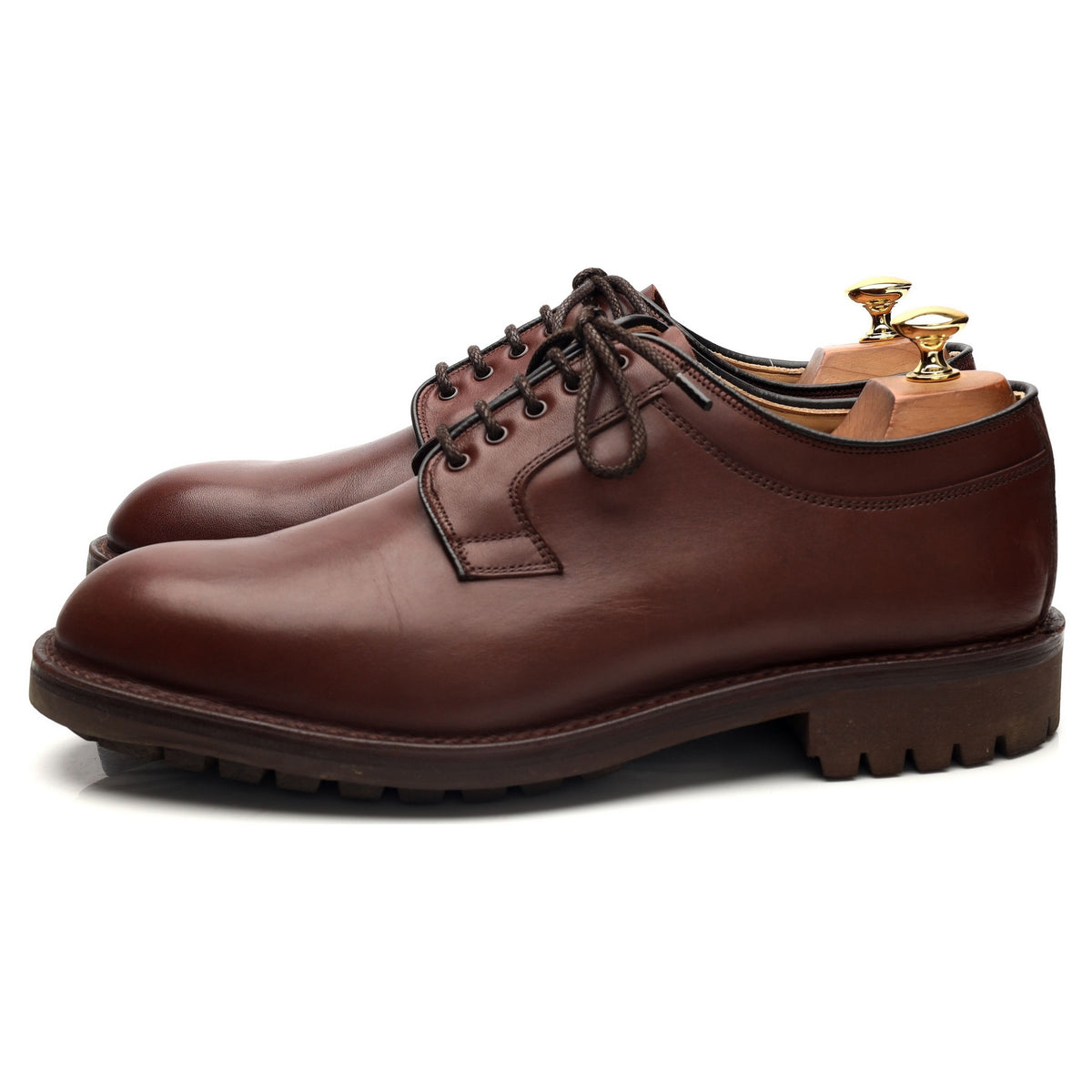 &#39;Newkirk&#39; Brown Leather Veldschoen Derby UK 10 F