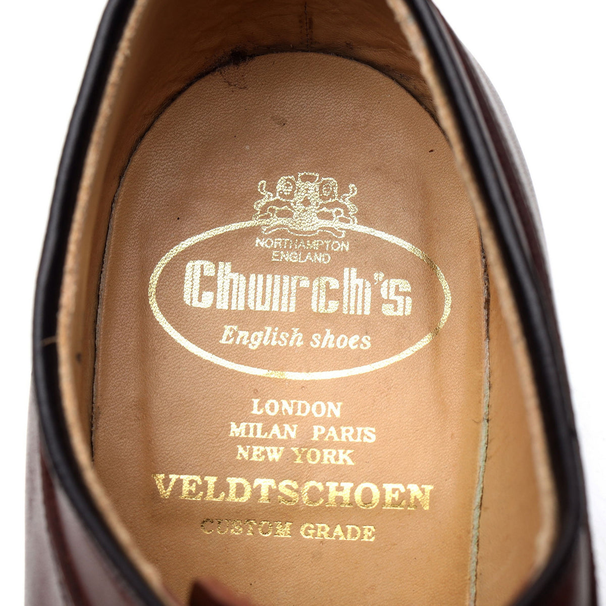 &#39;Newkirk&#39; Brown Leather Veldschoen Derby UK 10 F