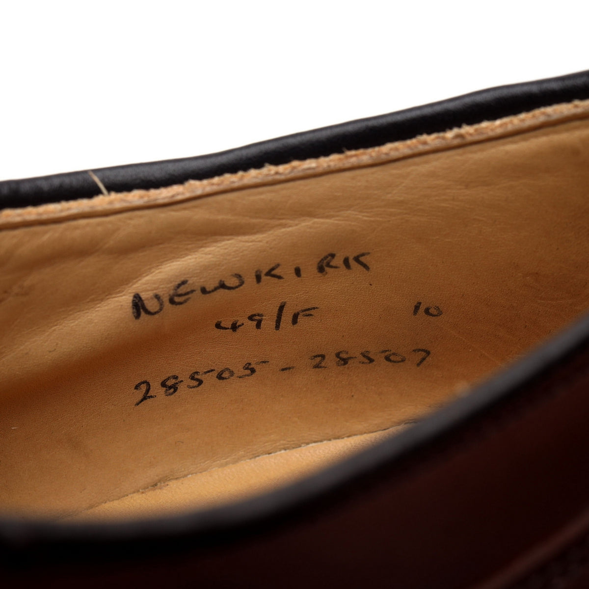 &#39;Newkirk&#39; Brown Leather Veldschoen Derby UK 10 F