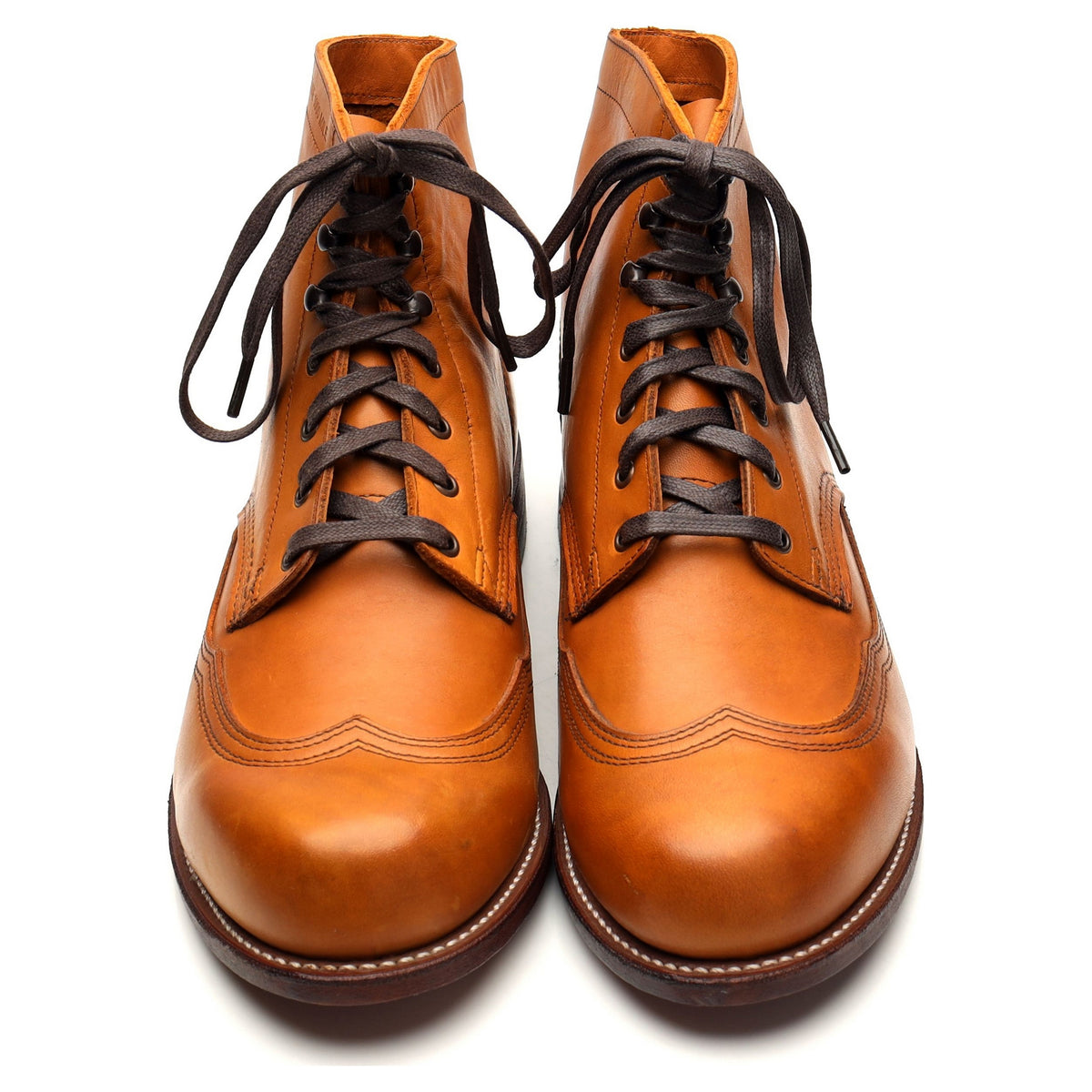 1000 Mile &#39;Addison&#39; Tan Brown Leather Boots UK 10 US 11 D