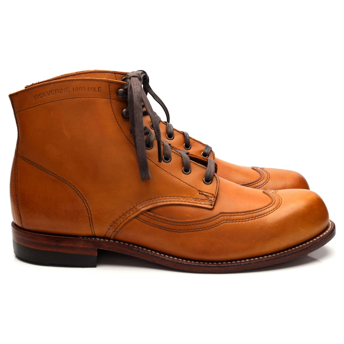 1000 Mile &#39;Addison&#39; Tan Brown Leather Boots UK 10 US 11 D