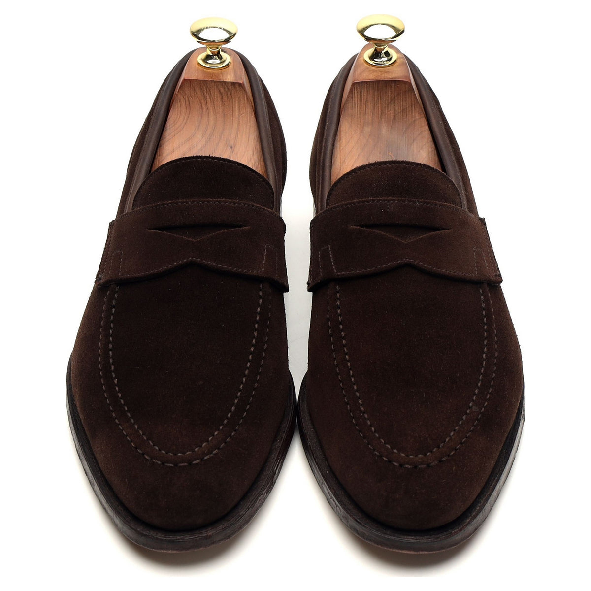 &#39;Teign&#39; Dark Brown Suede Loafers UK 7.5 E