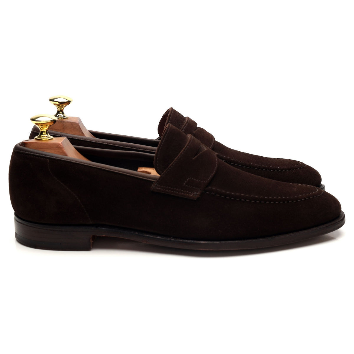 &#39;Teign&#39; Dark Brown Suede Loafers UK 7.5 E