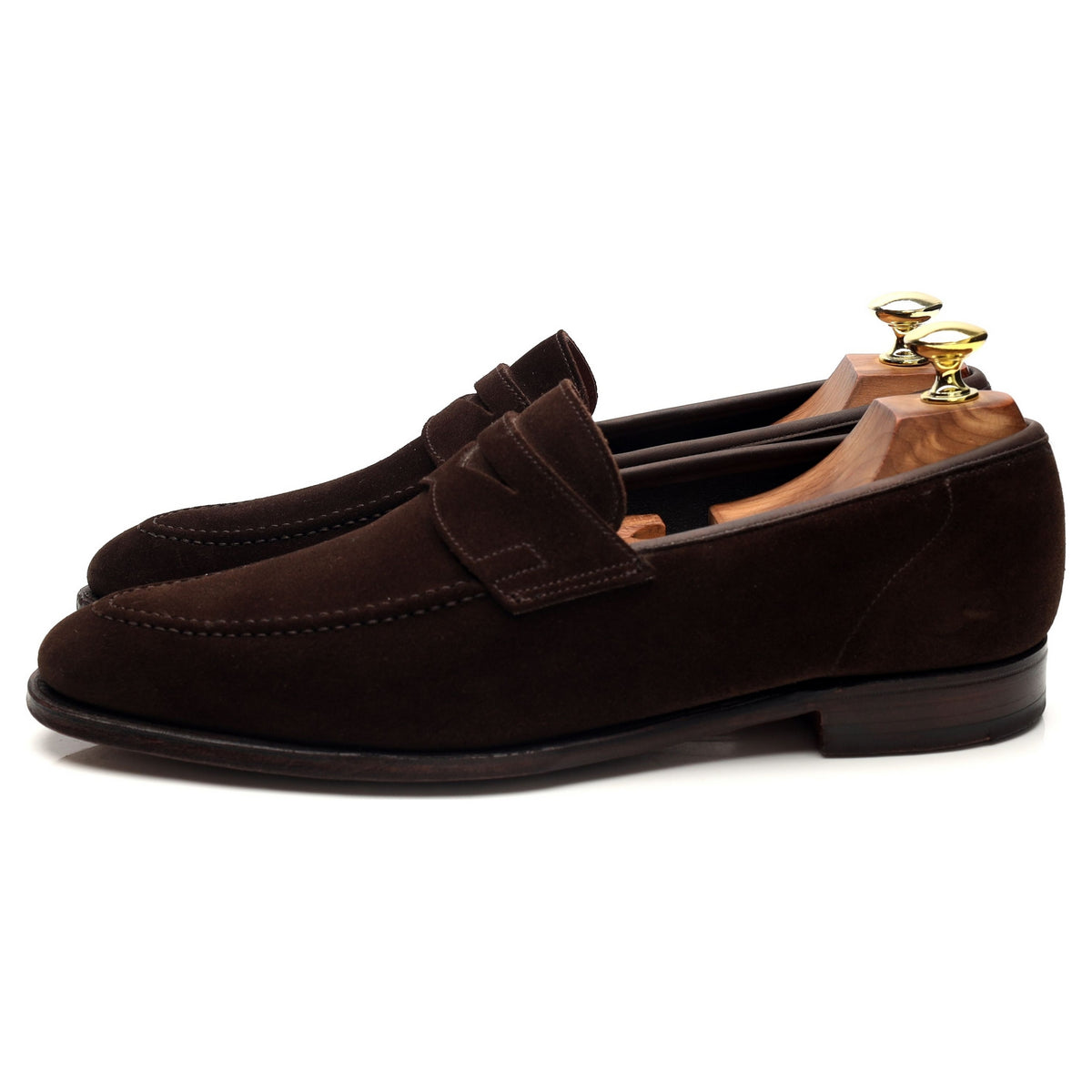 &#39;Teign&#39; Dark Brown Suede Loafers UK 7.5 E
