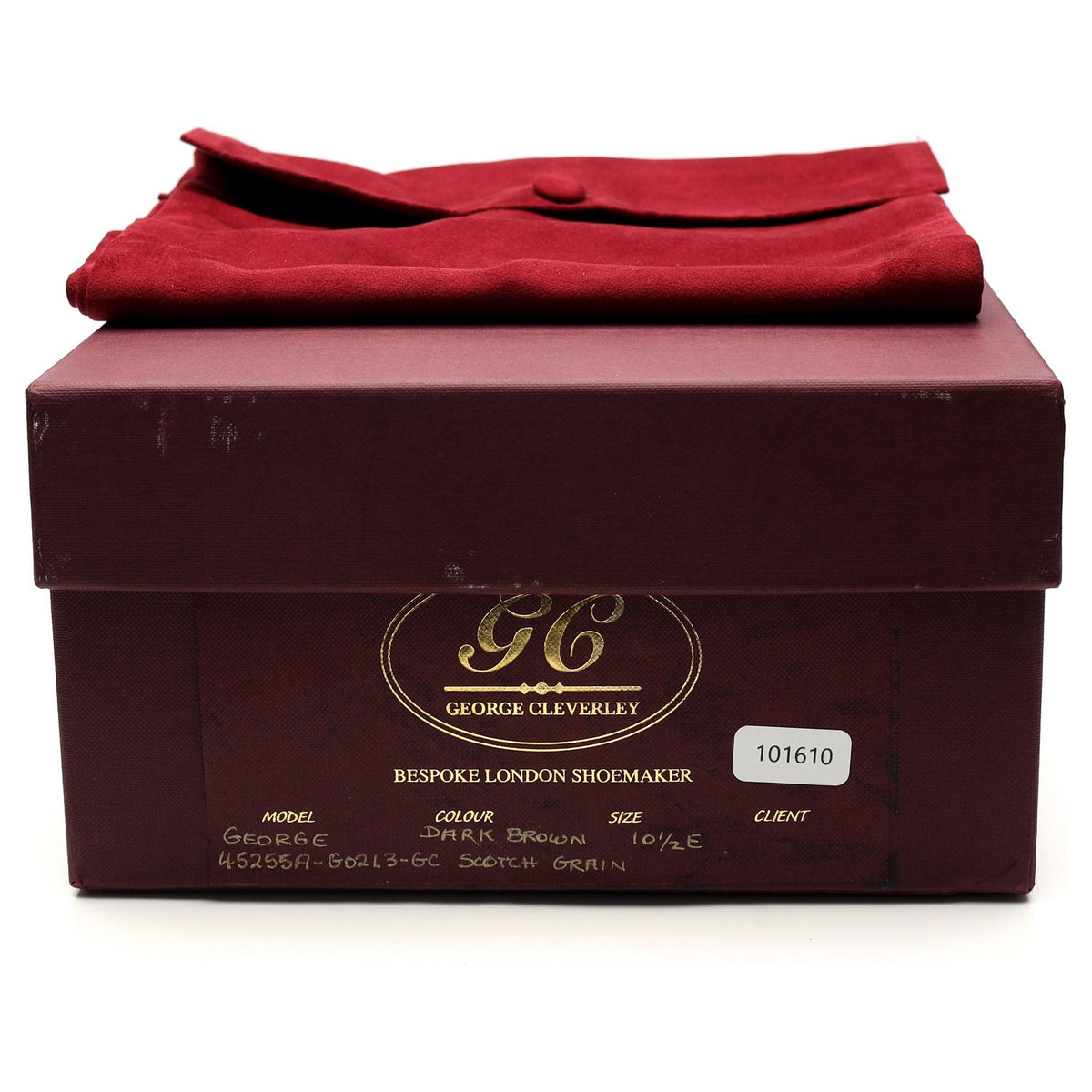 &#39;George&#39; Dark Brown Grain Leather Unlined Loafers UK 10.5 E