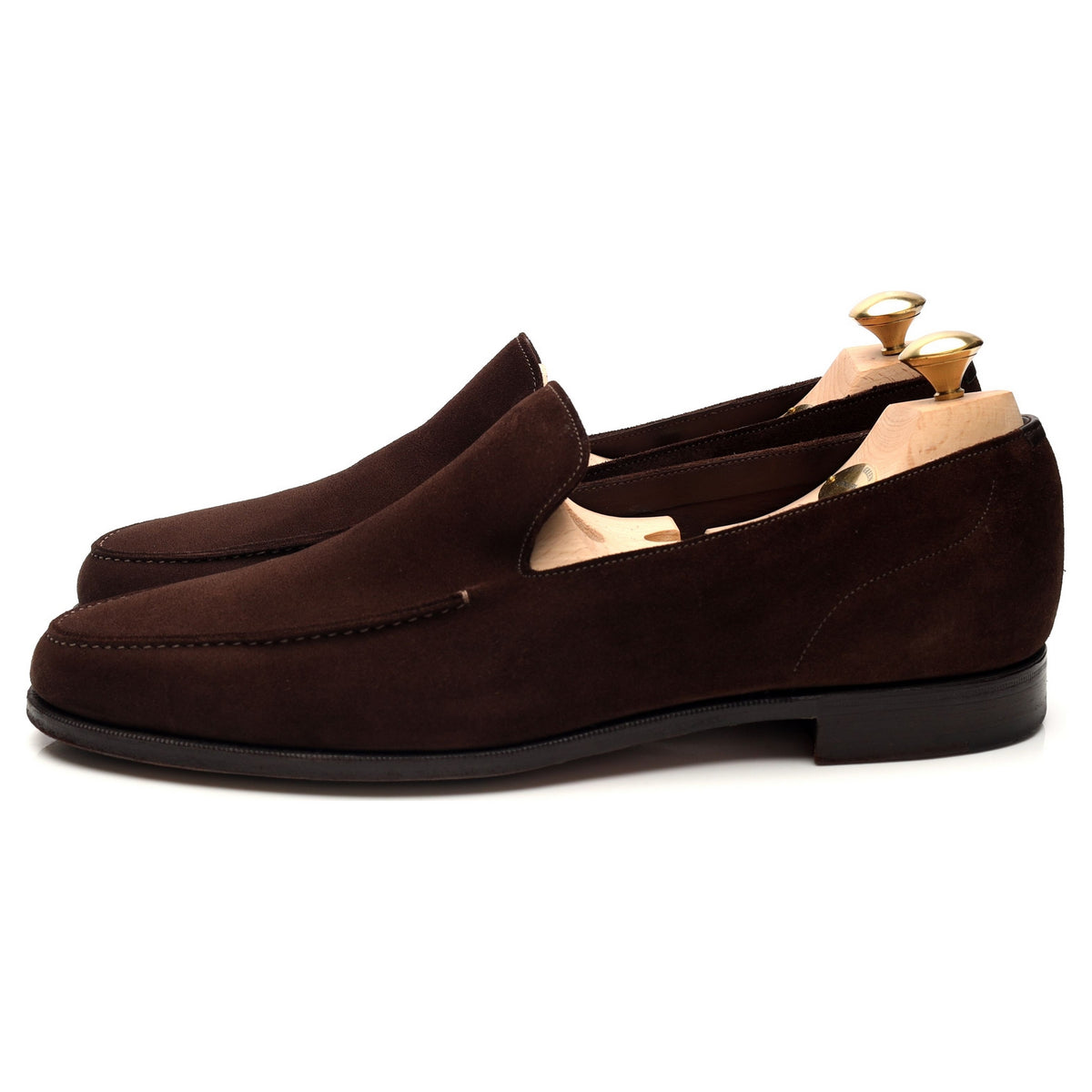 &#39;Islington&#39; Brown Suede Slip On Loafers UK 10 F