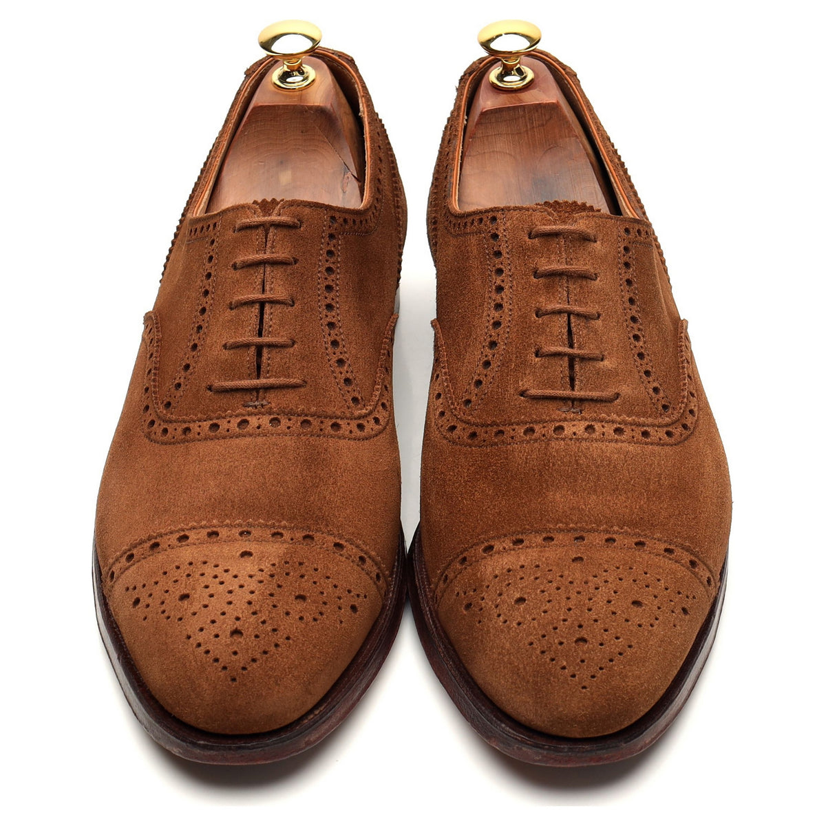 &#39;Westfield&#39; Snuff Brown Suede Oxford Brogues UK 9 E