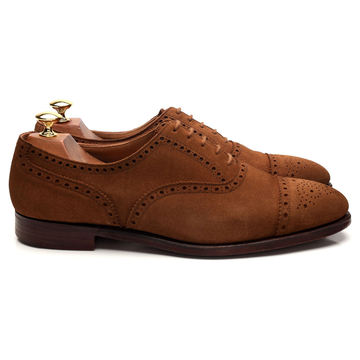 &#39;Westfield&#39; Snuff Brown Suede Oxford Brogues UK 9 E