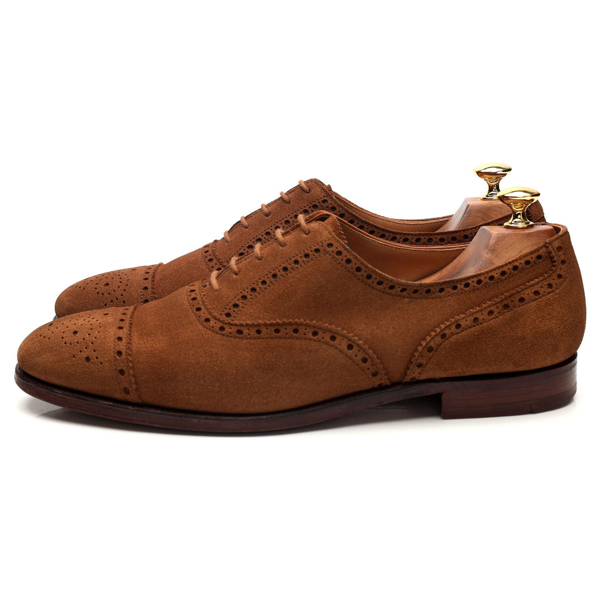 &#39;Westfield&#39; Snuff Brown Suede Oxford Brogues UK 9 E