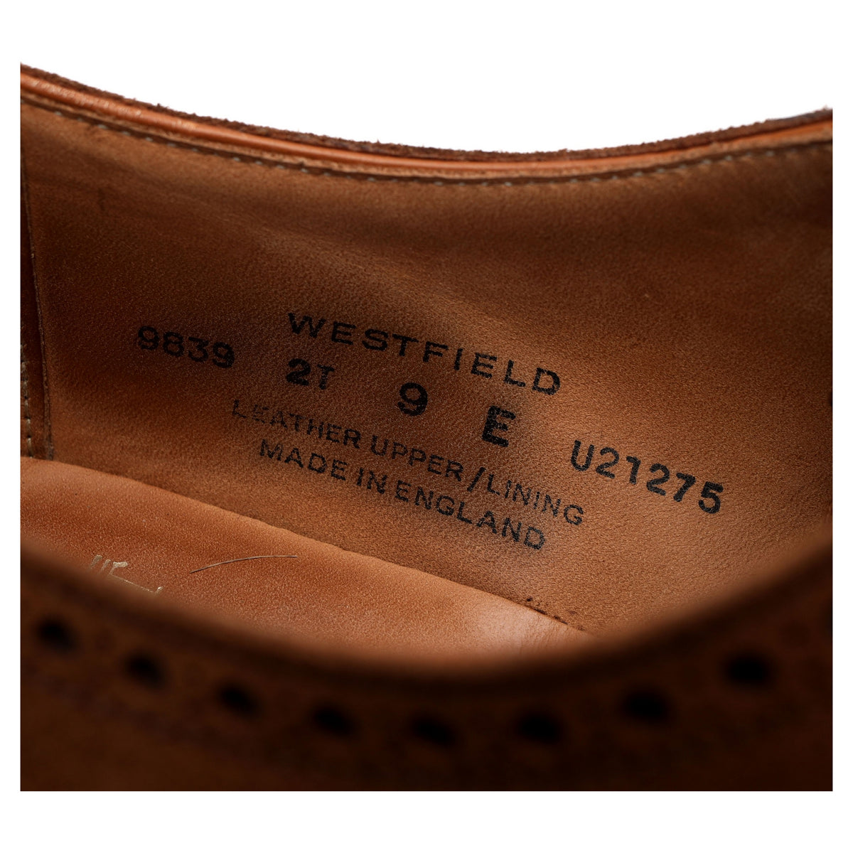&#39;Westfield&#39; Snuff Brown Suede Oxford Brogues UK 9 E