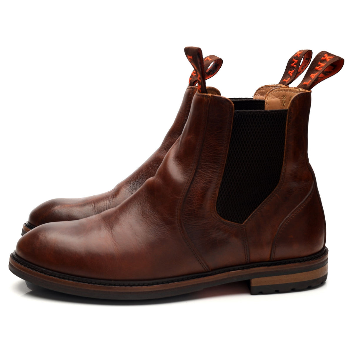 &#39;Garstang&#39; Brown Leather Chelsea Boots UK 7