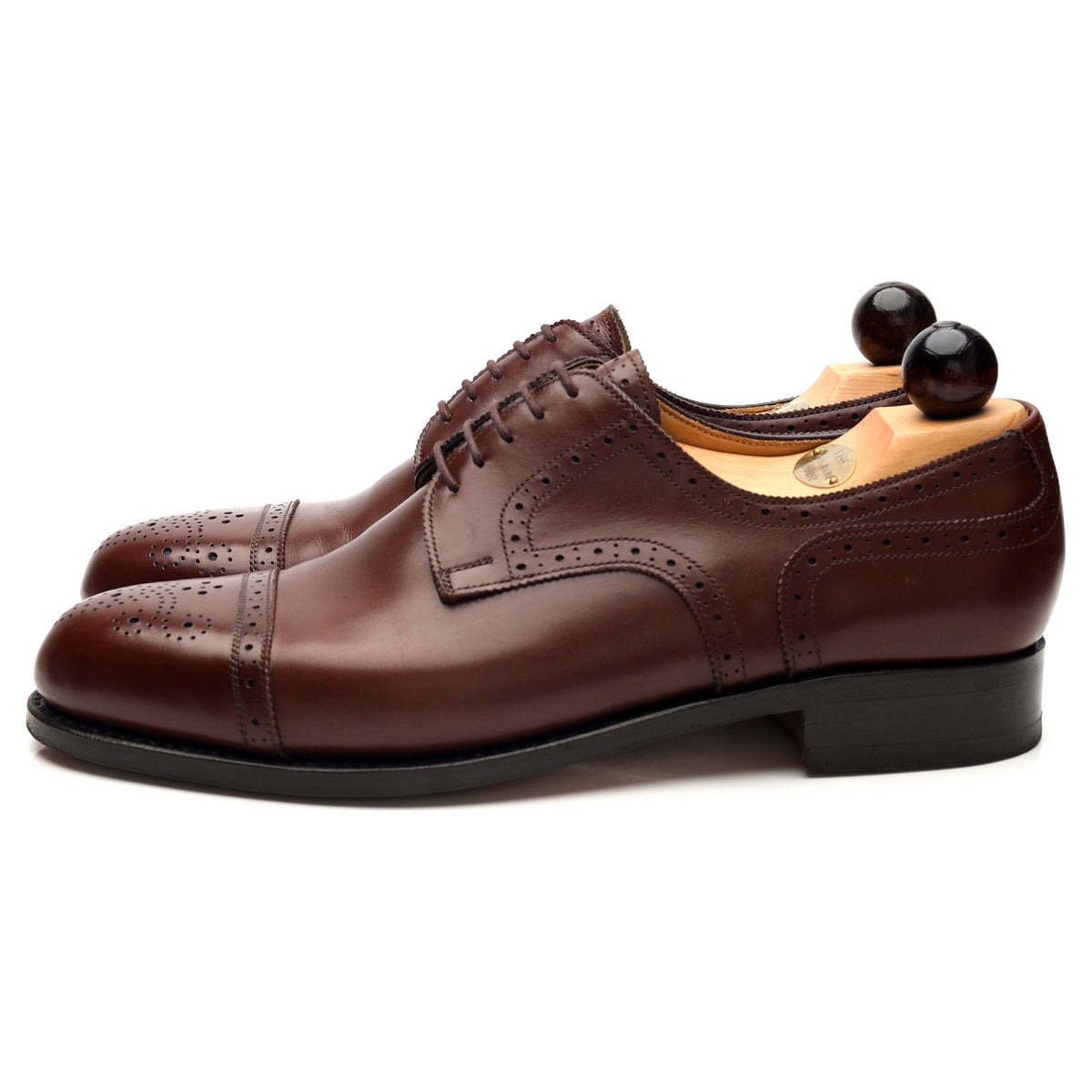 &#39;Alt Wein&#39; Brown Leather Derby Brogues UK 8.5 EU 42.5