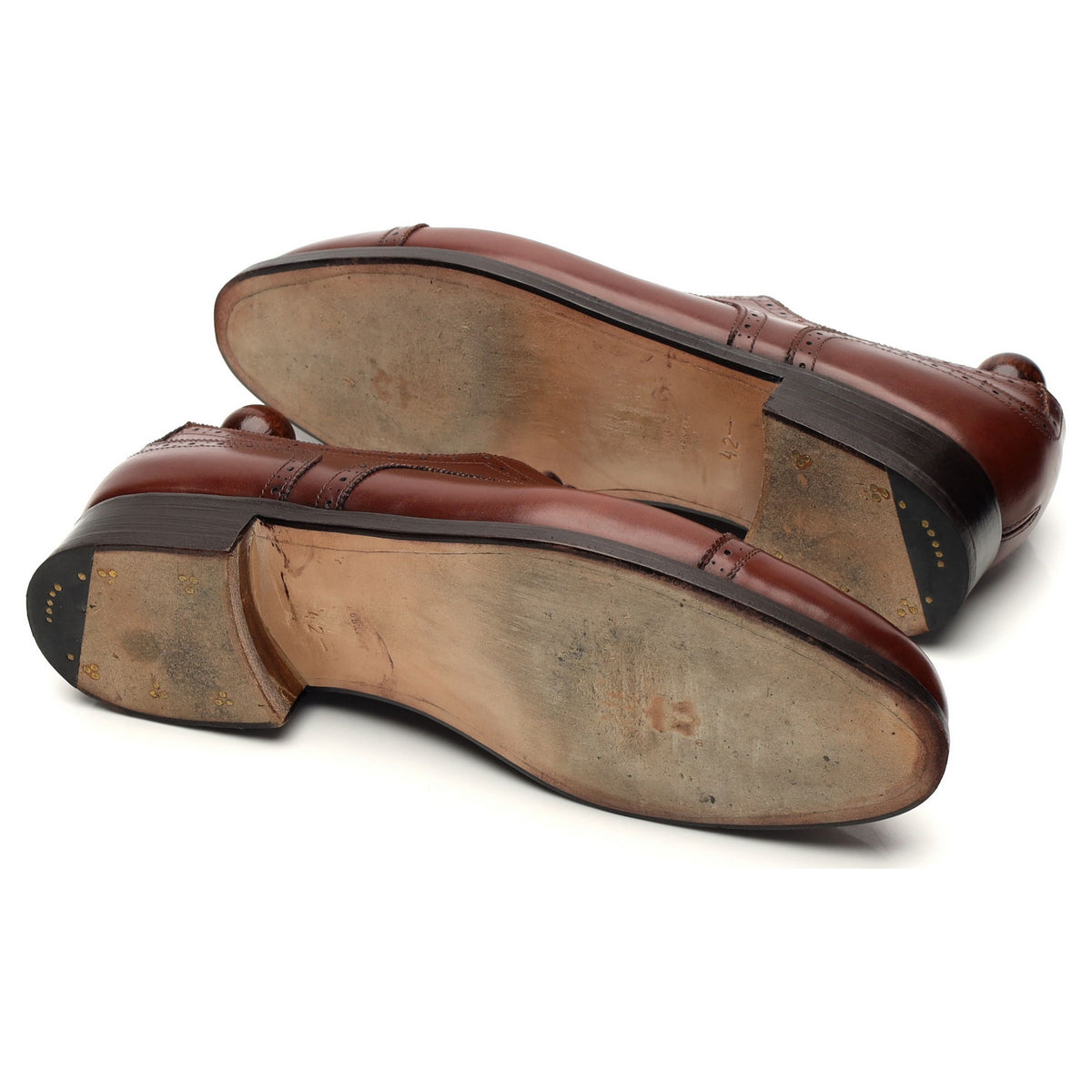 &#39;Alt Wein&#39; Brown Leather Derby Brogues UK 8.5 EU 42.5