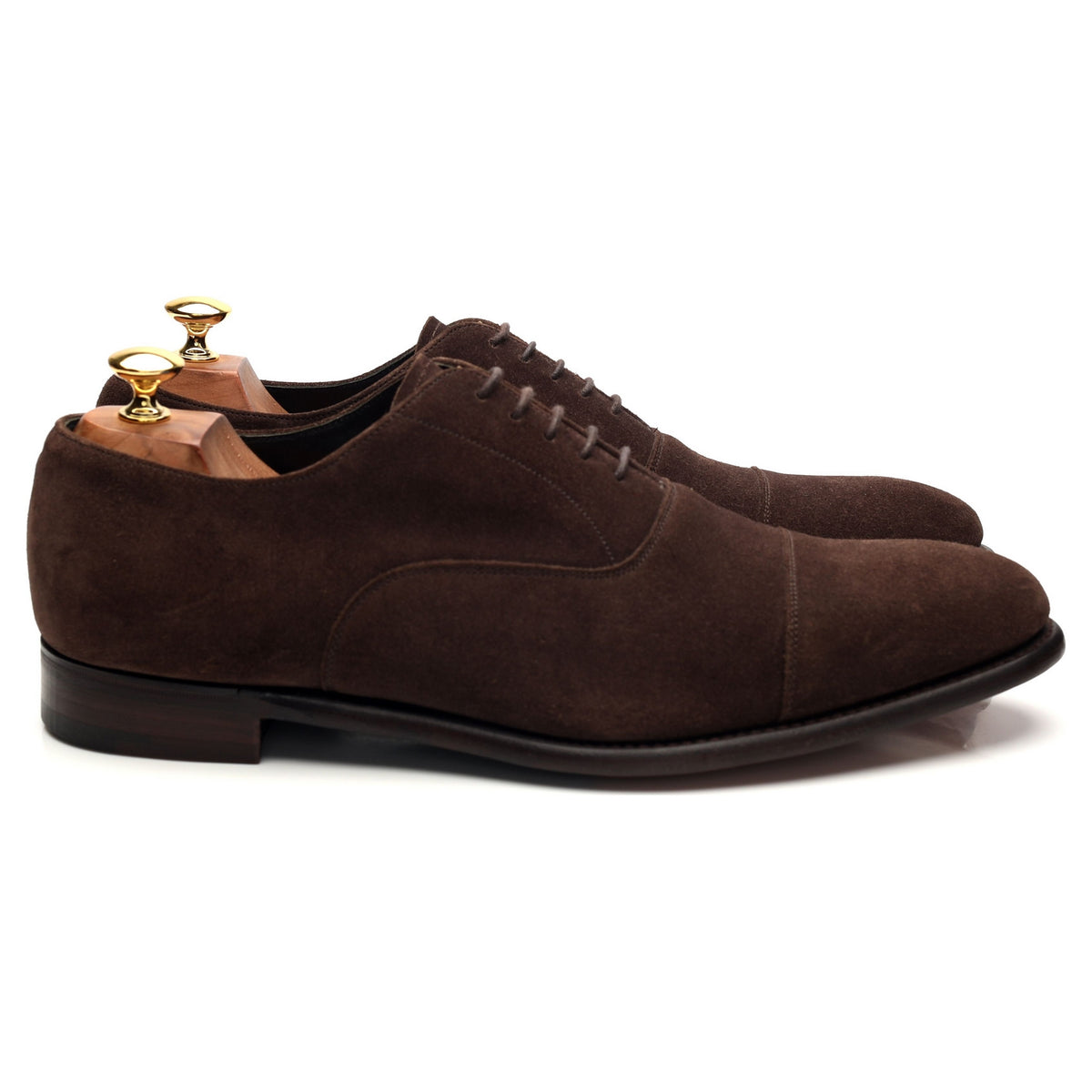 Gieves &amp; Hawkes Dark Brown Suede Oxford UK 10 F