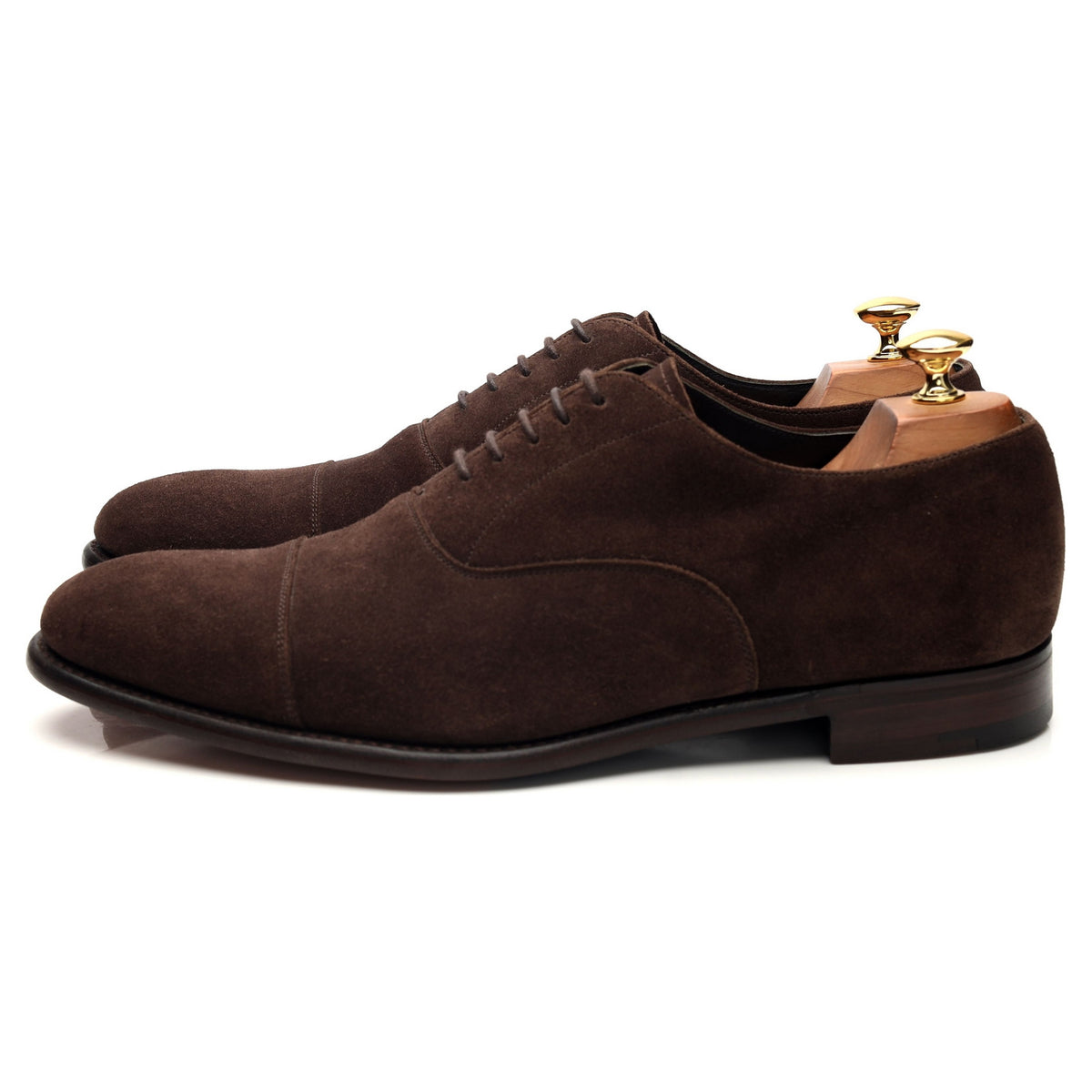 Gieves &amp; Hawkes Dark Brown Suede Oxford UK 10 F
