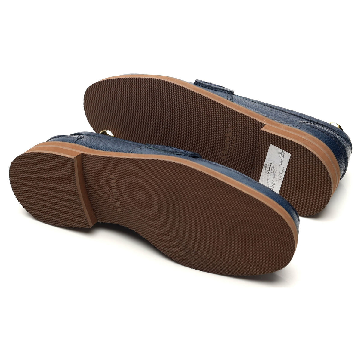 &#39;Pembrey&#39; Blue Leather Loafers UK 8.5 F