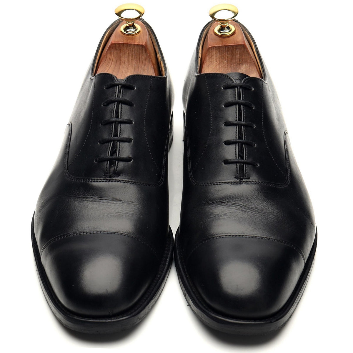 &#39;Consul&#39; Black Leather Oxford UK 8.5 F
