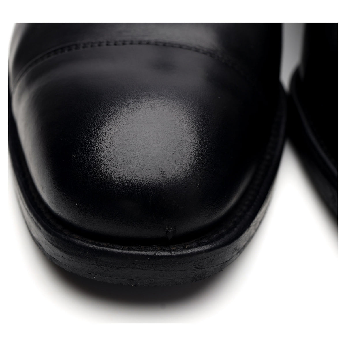 &#39;Consul&#39; Black Leather Oxford UK 8.5 F