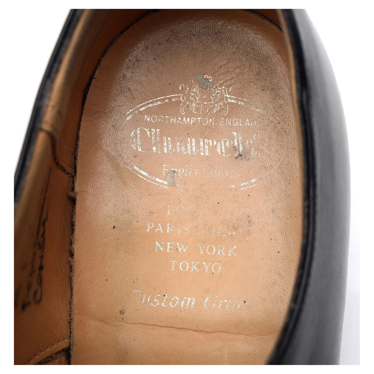 &#39;Consul&#39; Black Leather Oxford UK 8.5 F