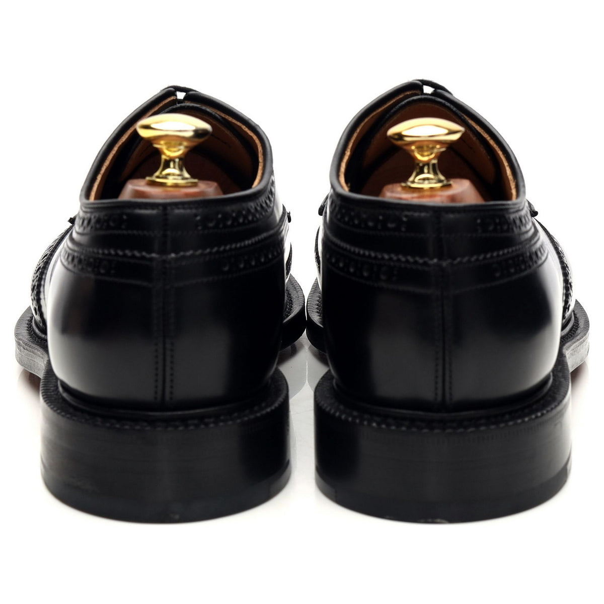 &#39;Grafton&#39; Black Leather Derby Brogues UK 8 G