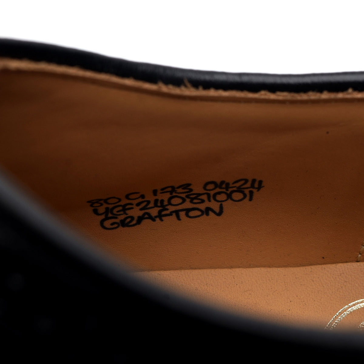 &#39;Grafton&#39; Black Leather Derby Brogues UK 8 G