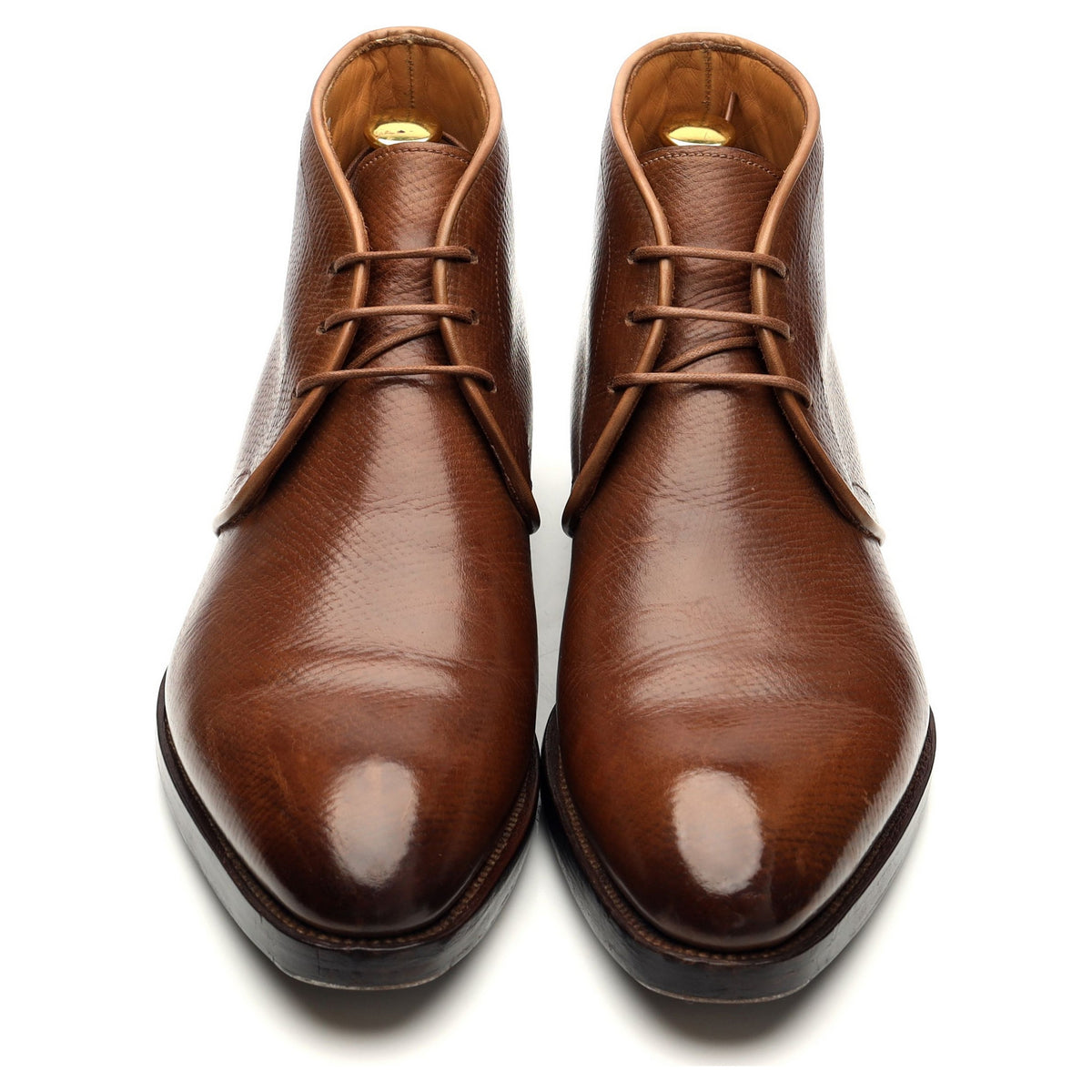 Yeossal &#39;Tyersall&#39; Brown Grain Chukka Boots UK 7.5