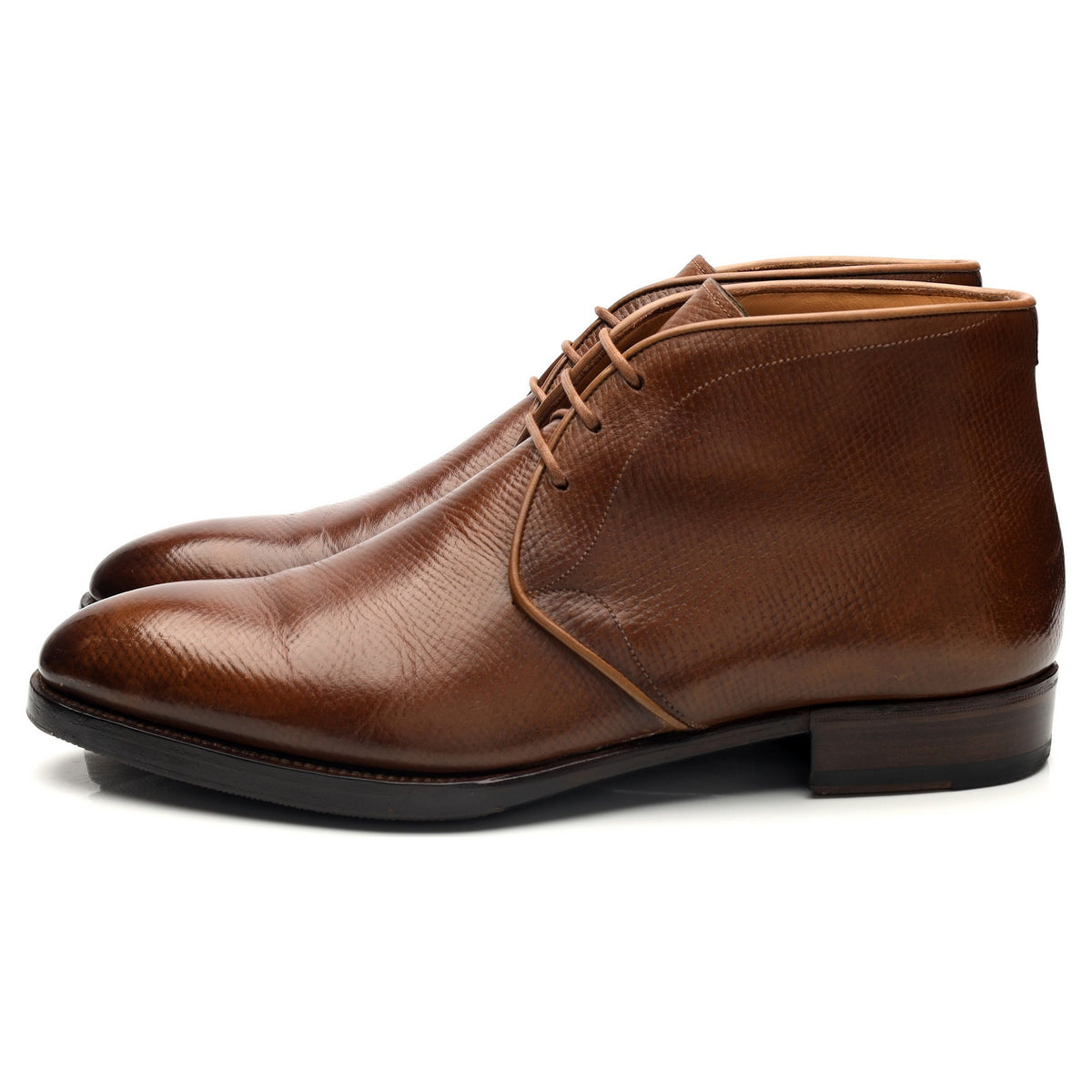Yeossal &#39;Tyersall&#39; Brown Grain Chukka Boots UK 7.5