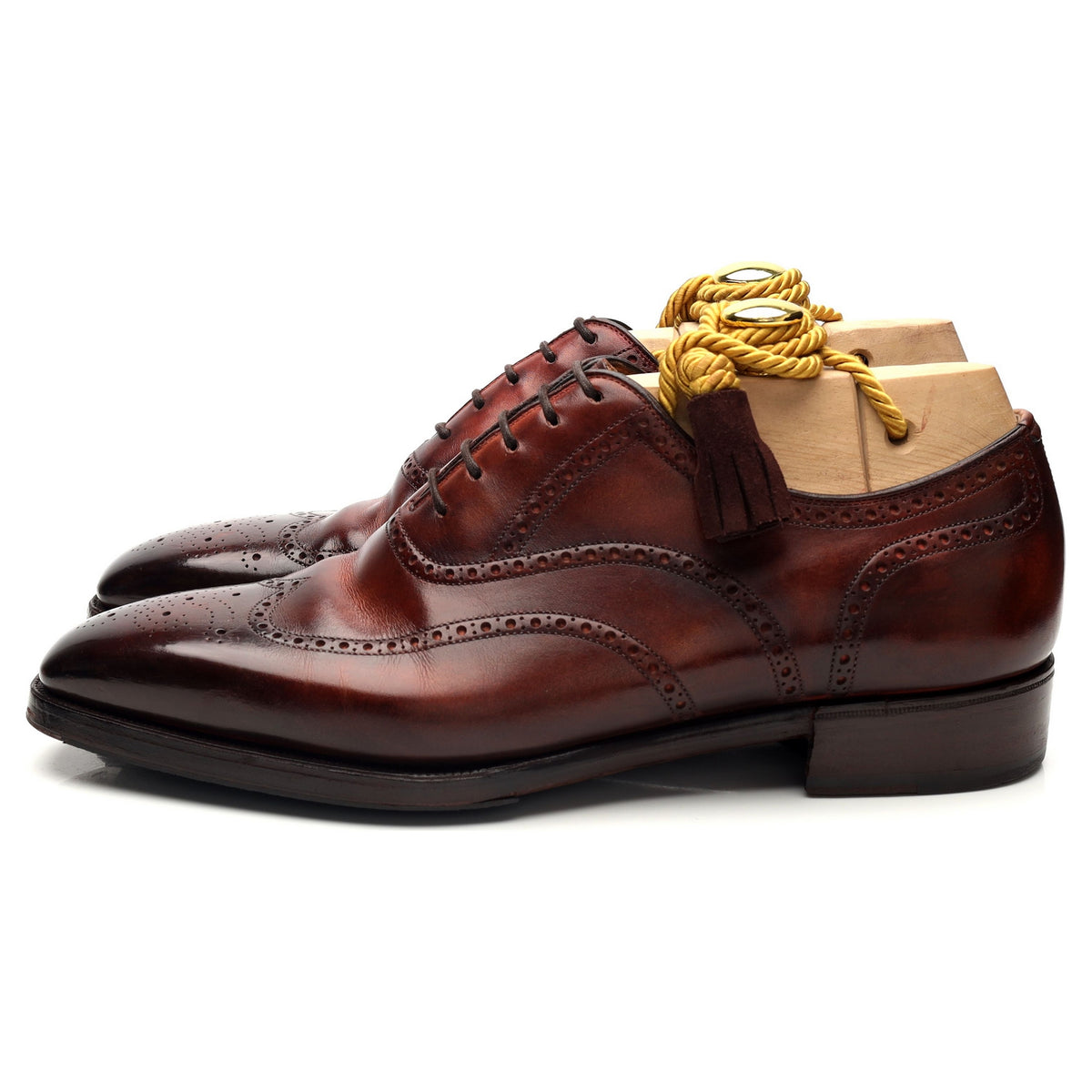 MTO Brown Patina Leather Oxford Brogues UK 7.5
