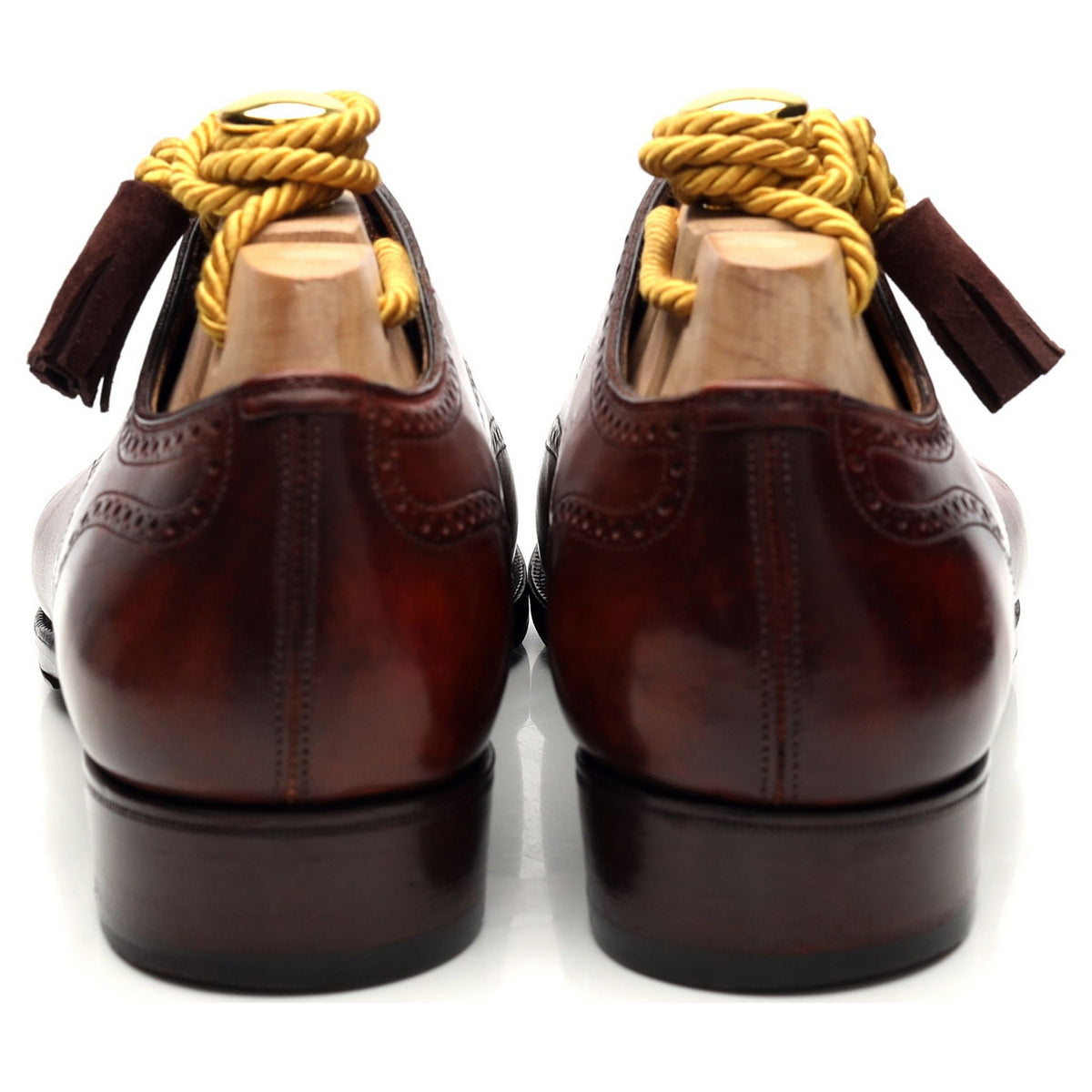 MTO Brown Patina Leather Oxford Brogues UK 7.5