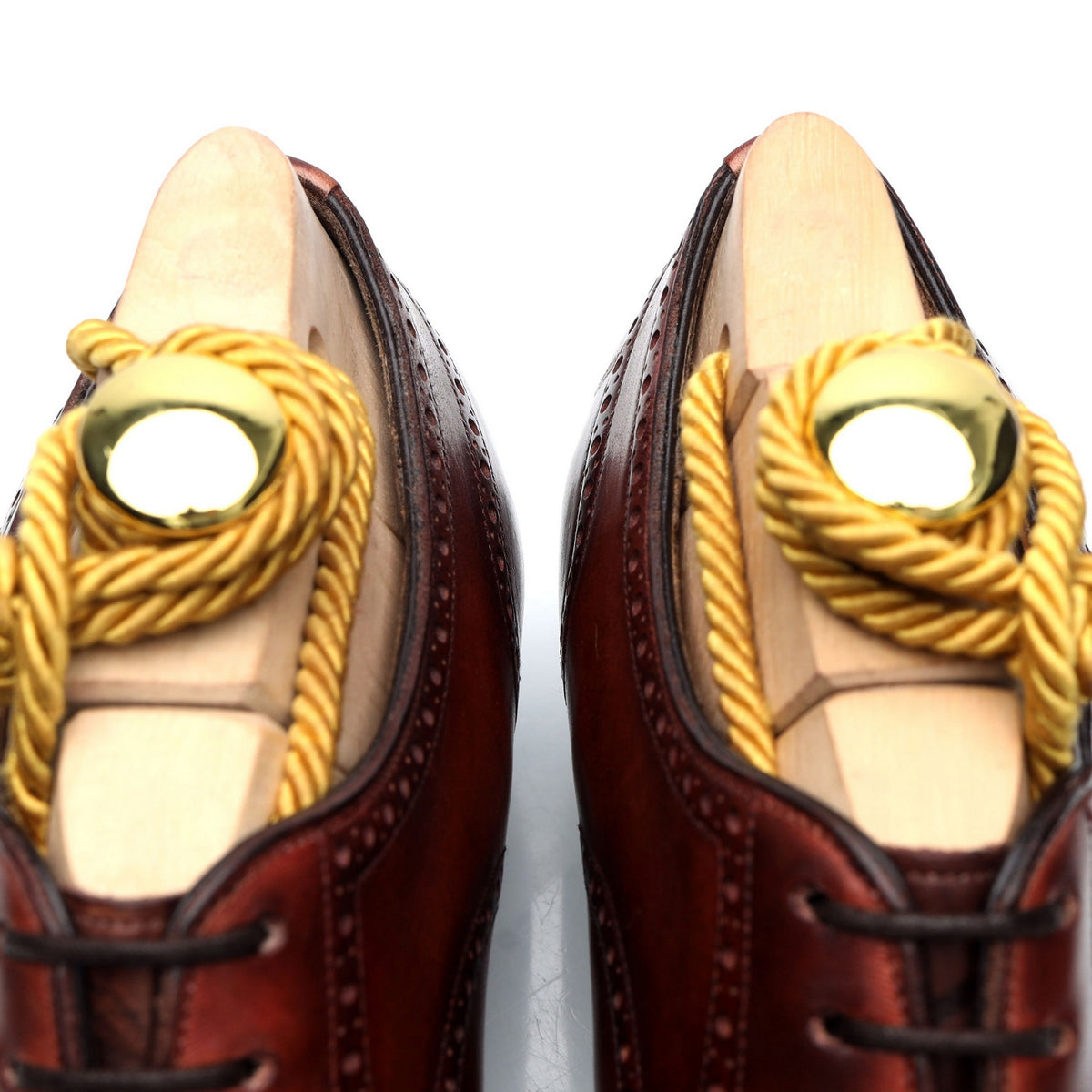 MTO Brown Patina Leather Oxford Brogues UK 7.5